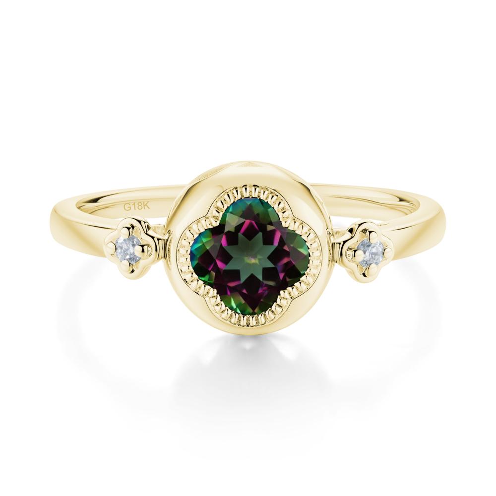 Quatrefoil Inspired Mystic Topaz Statement Ring - LUO Jewelry #metal_18k yellow gold