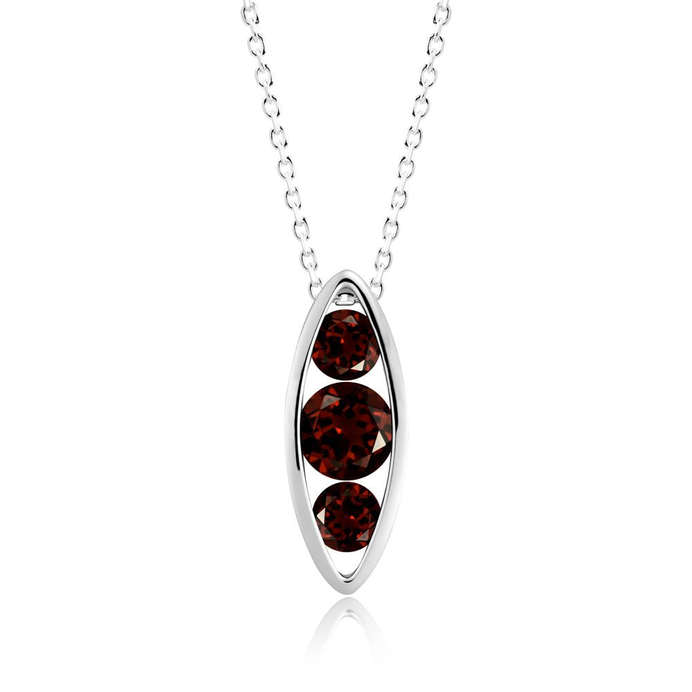 Pod Inpsired Garnet Necklace - LUO Jewelry #metal_14k white gold