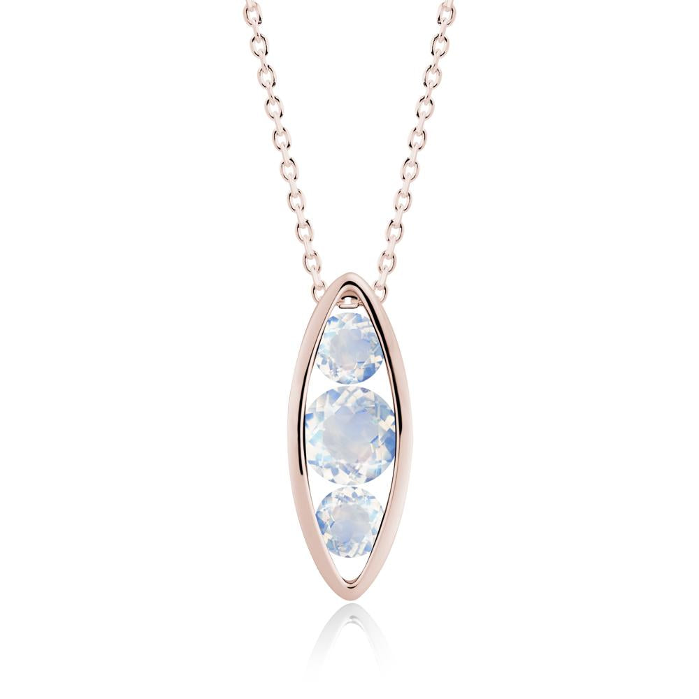 Pod Inpsired Moonstone Necklace - LUO Jewelry #metal_14k rose gold