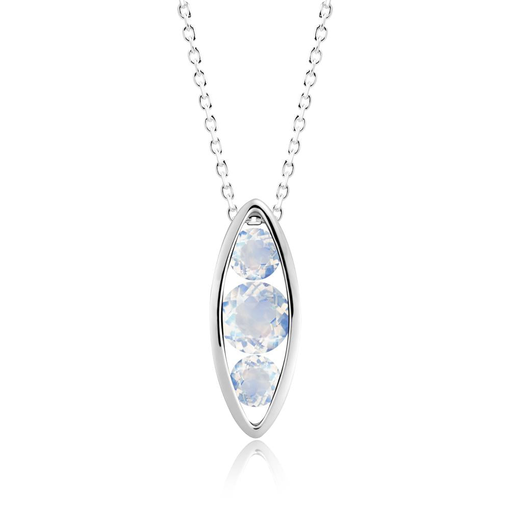 Pod Inpsired Moonstone Necklace - LUO Jewelry #metal_14k white gold