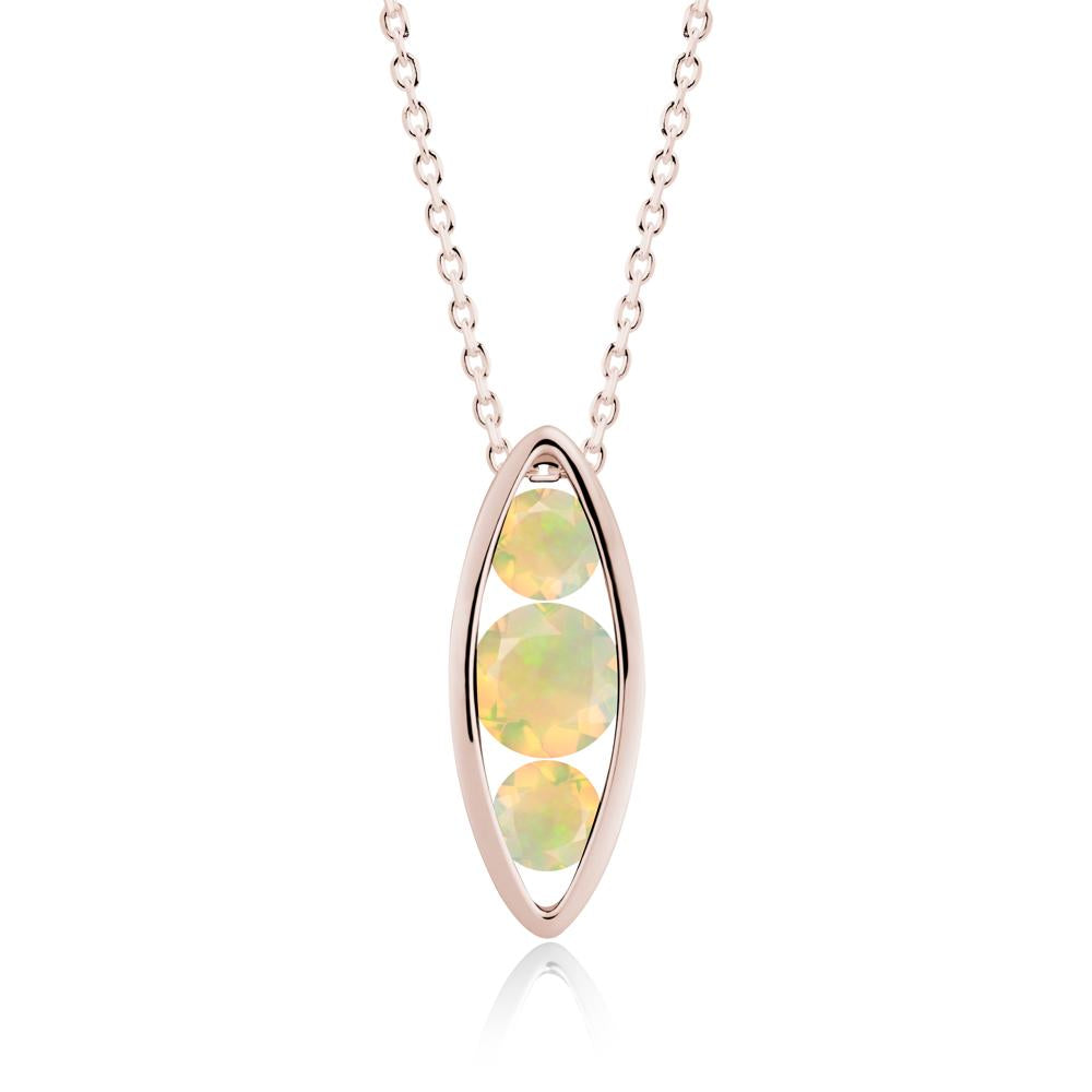 Pod Inpsired Opal Necklace - LUO Jewelry #metal_14k rose gold