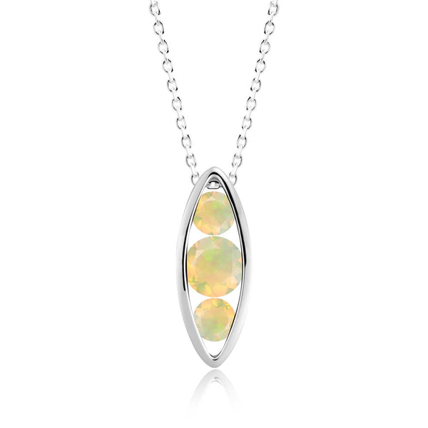 Pod Inpsired Opal Necklace - LUO Jewelry #metal_sterling silver
