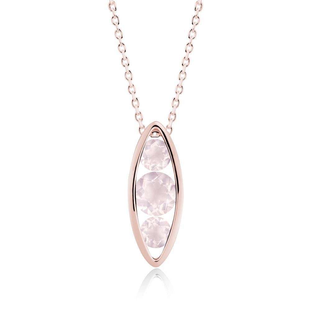 Pod Inpsired Rose Quartz Necklace - LUO Jewelry #metal_18k rose gold