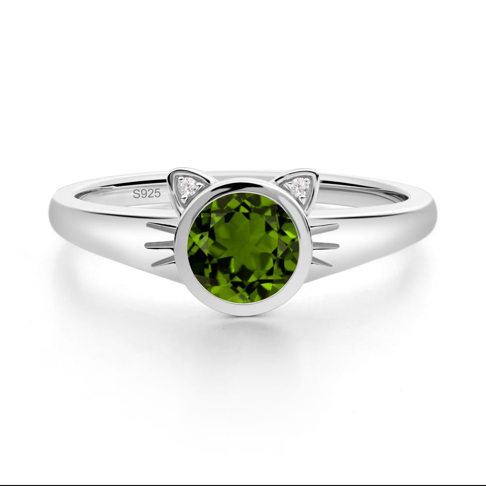 Car Ear Inspired Diopside Ring - LUO Jewelry #metal_sterling silver