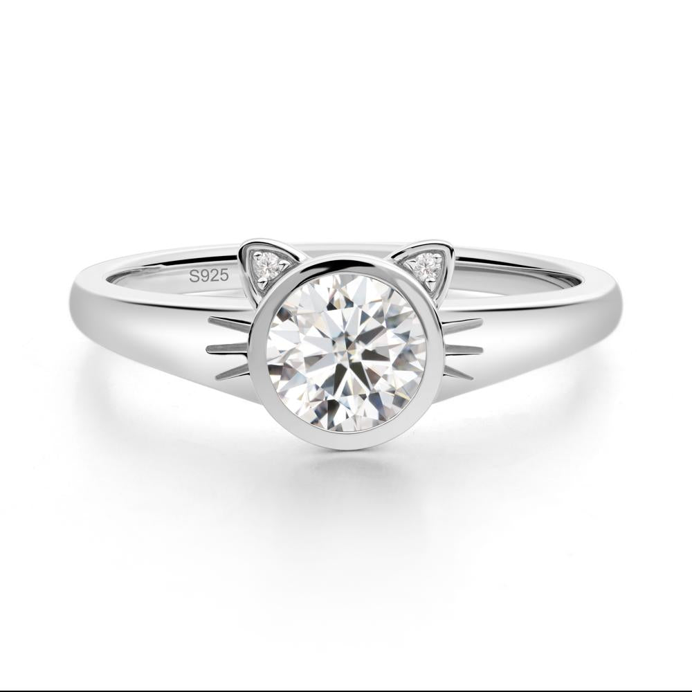 Car Ear Inspired Moissanite Ring - LUO Jewelry #metal_sterling silver