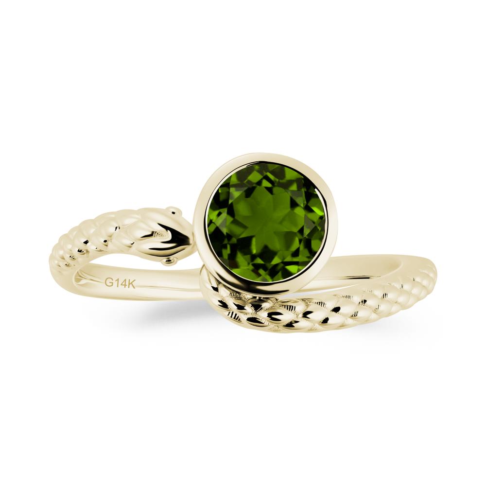 Snake Wrap Diopside Ring - LUO Jewelry #metal_14k yellow gold