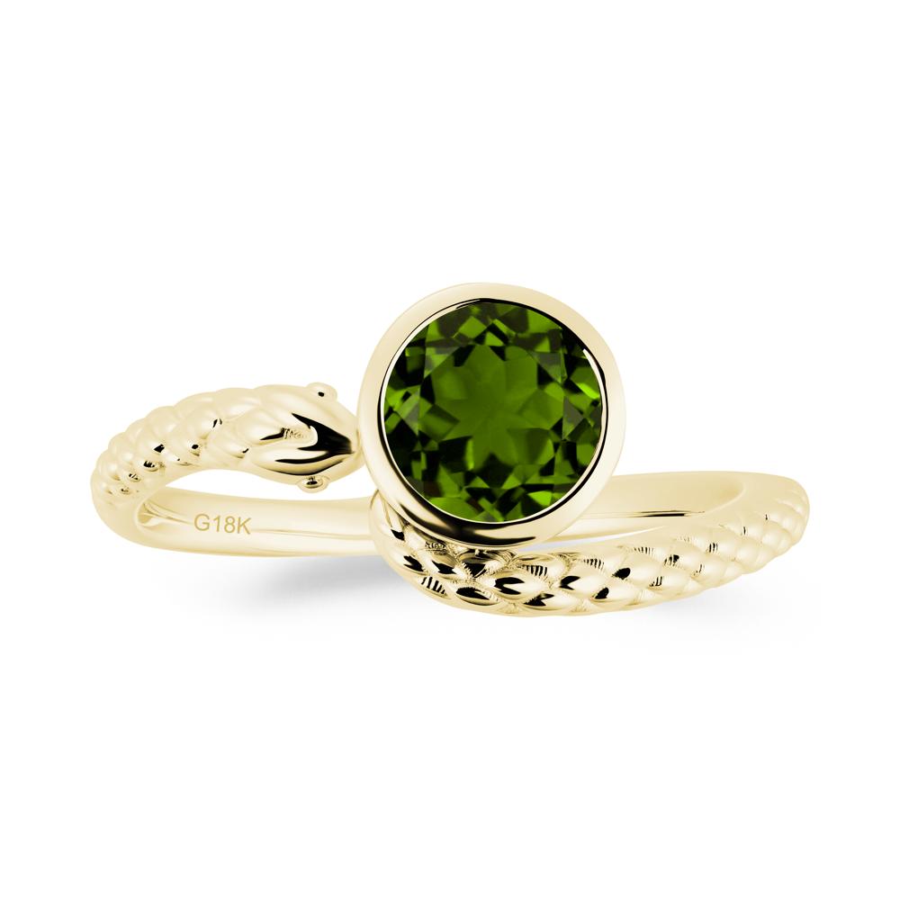 Snake Wrap Diopside Ring - LUO Jewelry #metal_18k yellow gold