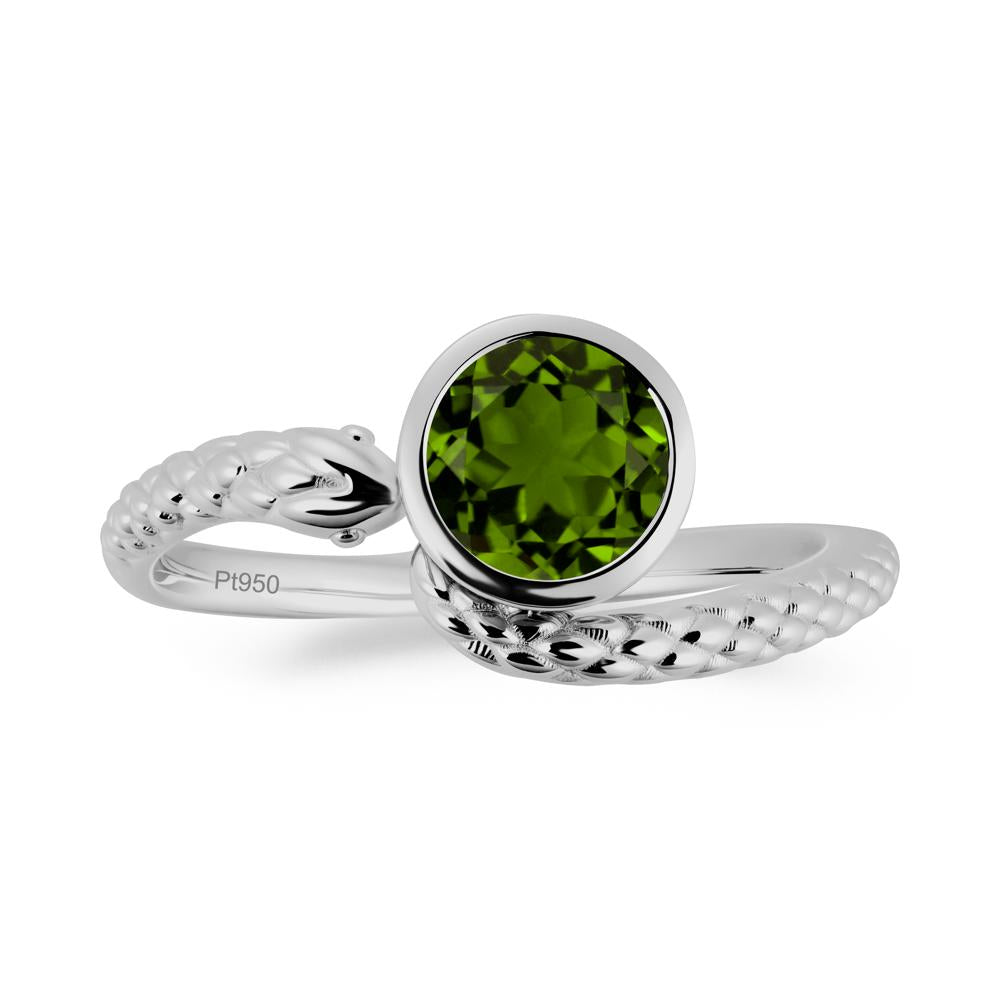 Snake Wrap Diopside Ring - LUO Jewelry #metal_platinum