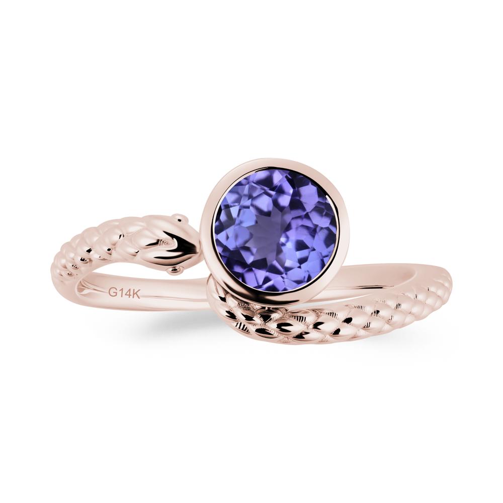 Snake Wrap Tanzanite Ring - LUO Jewelry #metal_14k rose gold