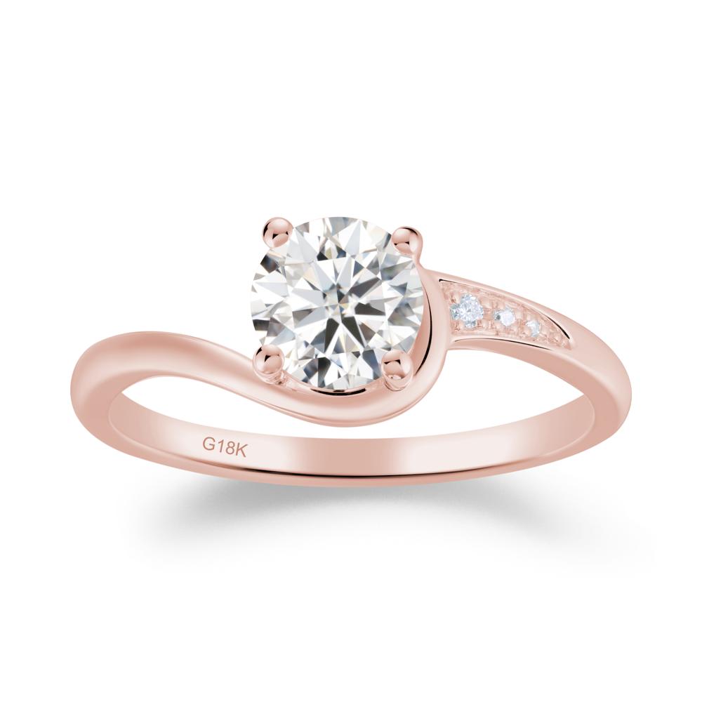 Classic Moissanite Wrap Engagement Ring - LUO Jewelry #metal_18k rose gold