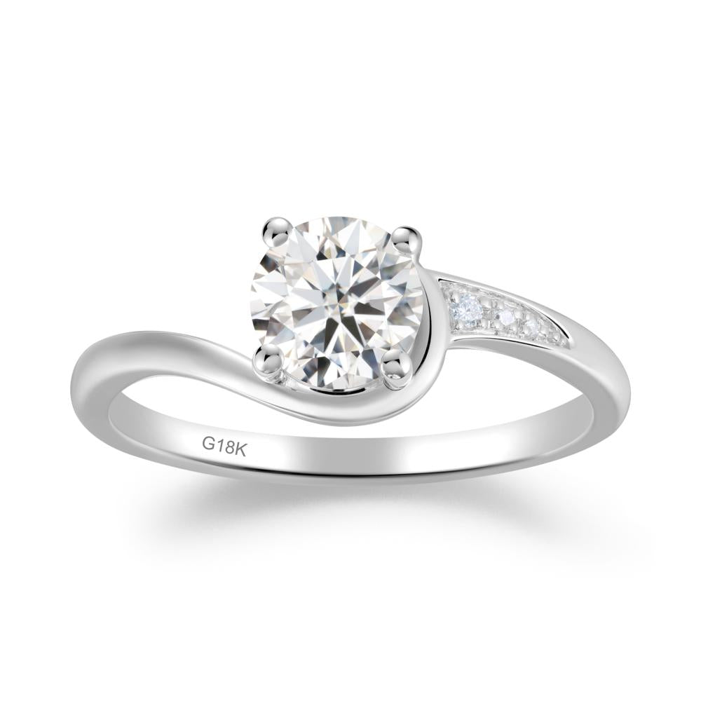 Classic Moissanite Wrap Engagement Ring - LUO Jewelry #metal_18k white gold