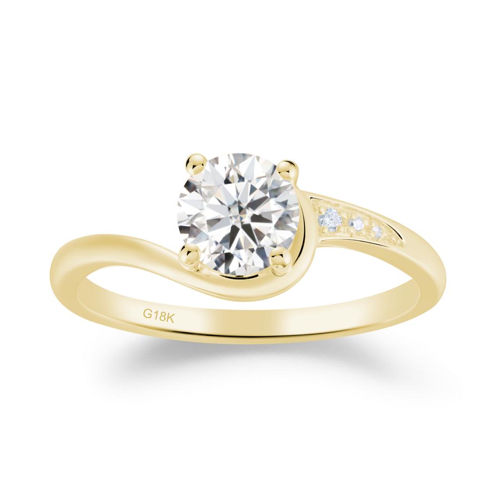 Classic Moissanite Wrap Engagement Ring - LUO Jewelry #metal_18k yellow gold