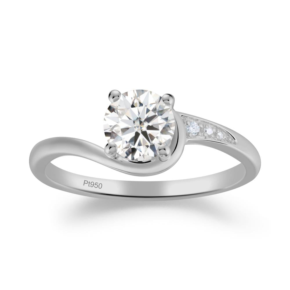Classic Moissanite Wrap Engagement Ring - LUO Jewelry #metal_platinum