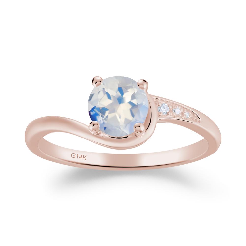 Classic Moonstone Wrap Engagement Ring - LUO Jewelry #metal_14k rose gold