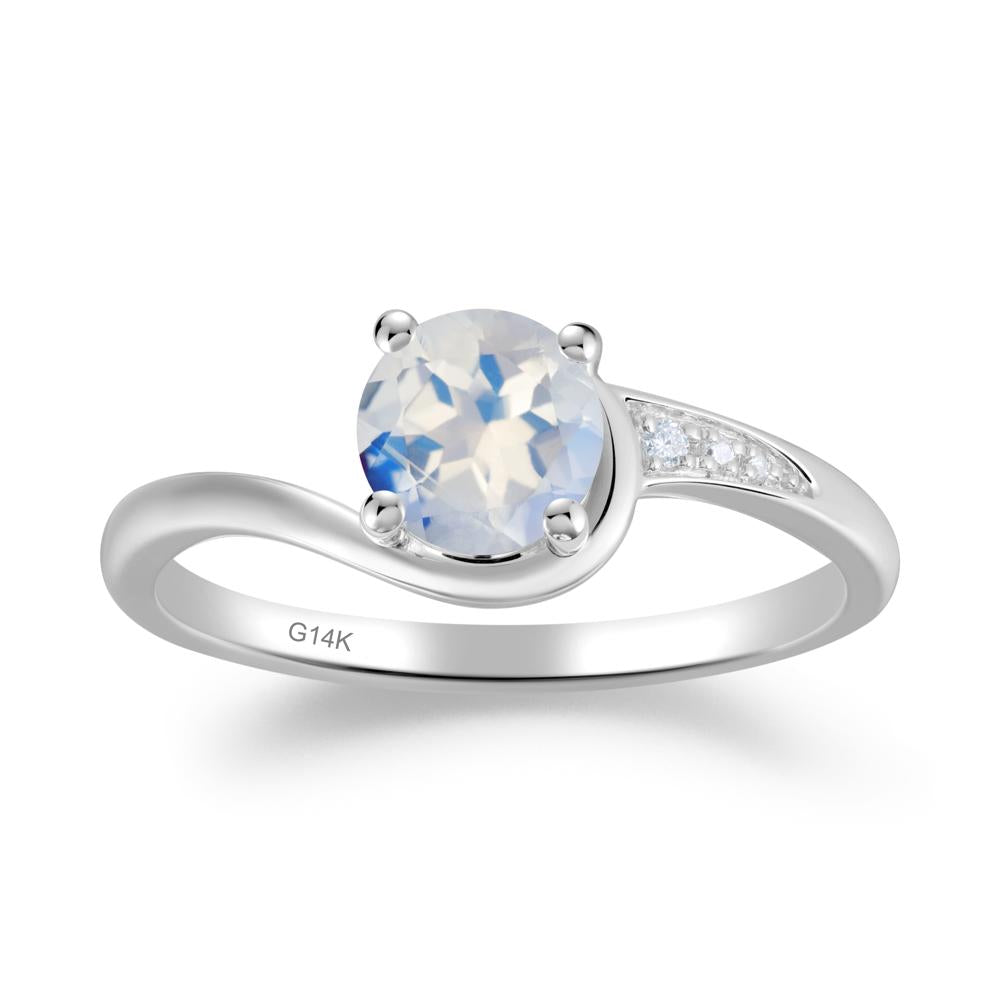 Classic Moonstone Wrap Engagement Ring - LUO Jewelry #metal_14k white gold