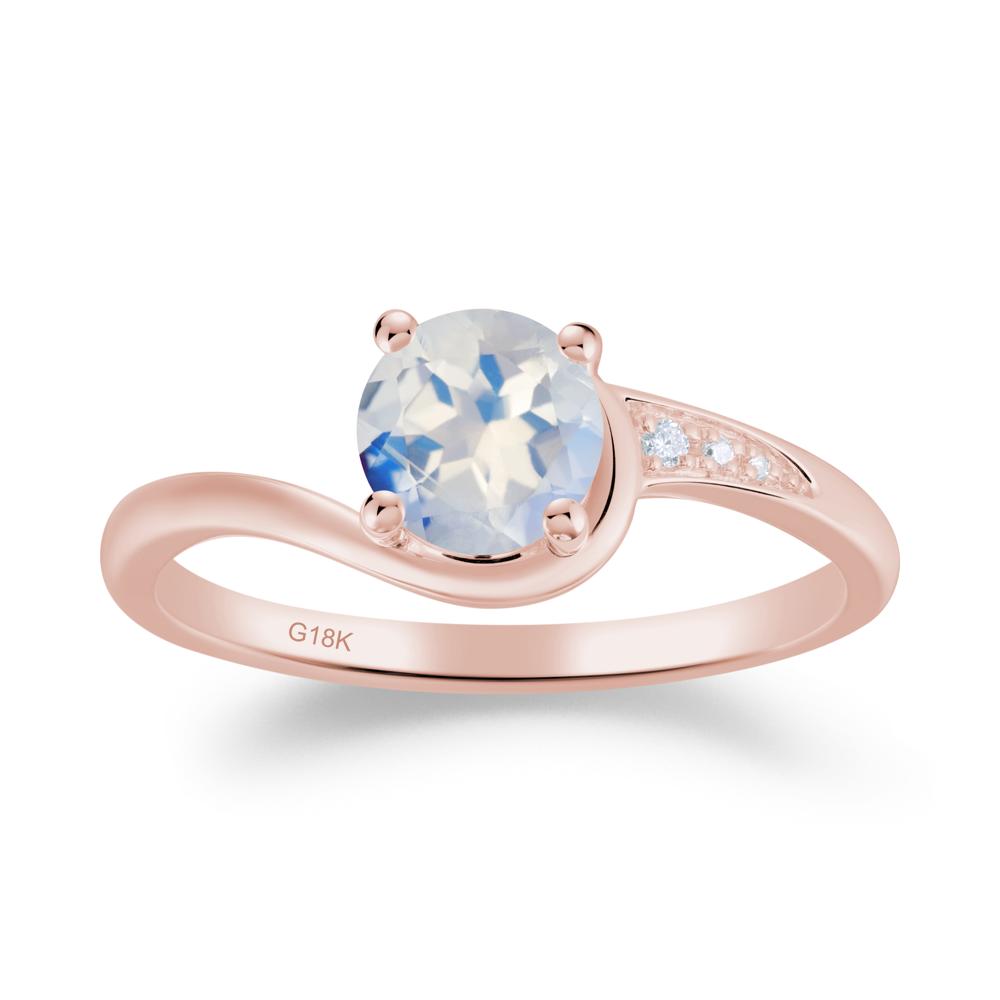 Classic Moonstone Wrap Engagement Ring - LUO Jewelry #metal_18k rose gold