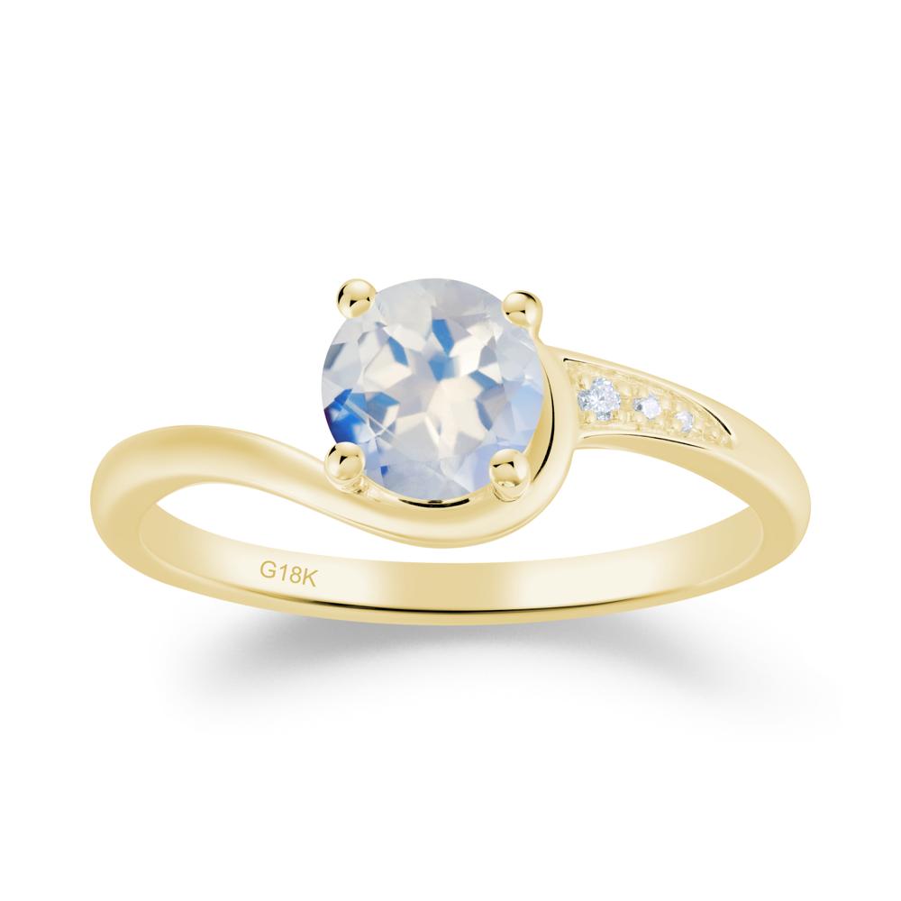 Classic Moonstone Wrap Engagement Ring - LUO Jewelry #metal_18k yellow gold