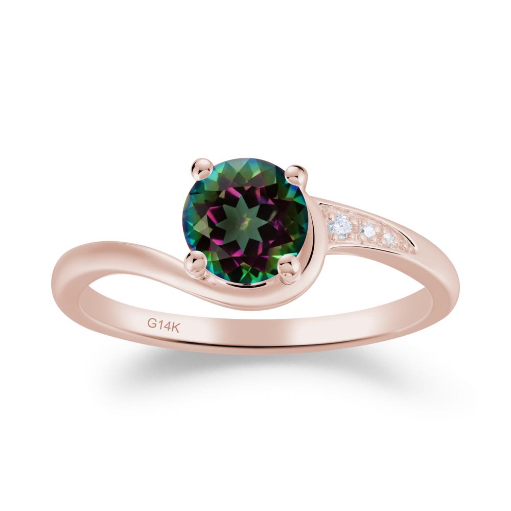 Classic Mystic Topaz Wrap Engagement Ring - LUO Jewelry #metal_14k rose gold