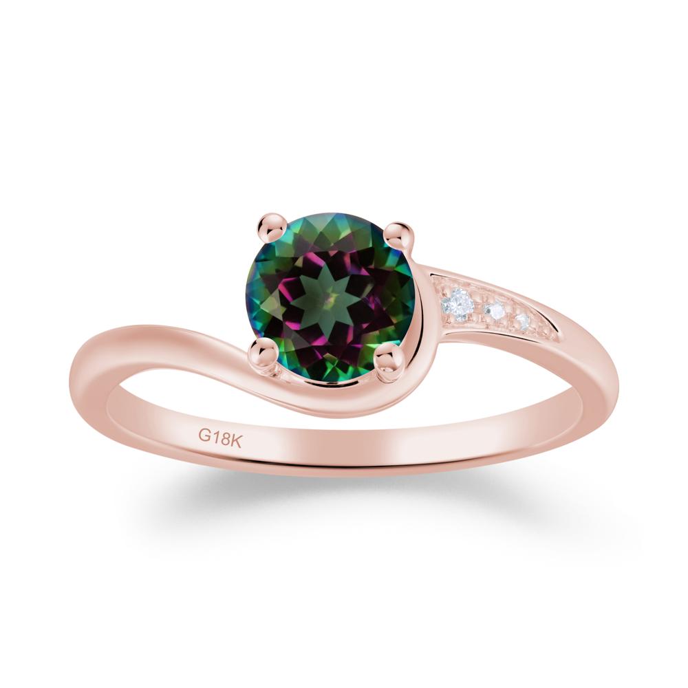Classic Mystic Topaz Wrap Engagement Ring - LUO Jewelry #metal_18k rose gold