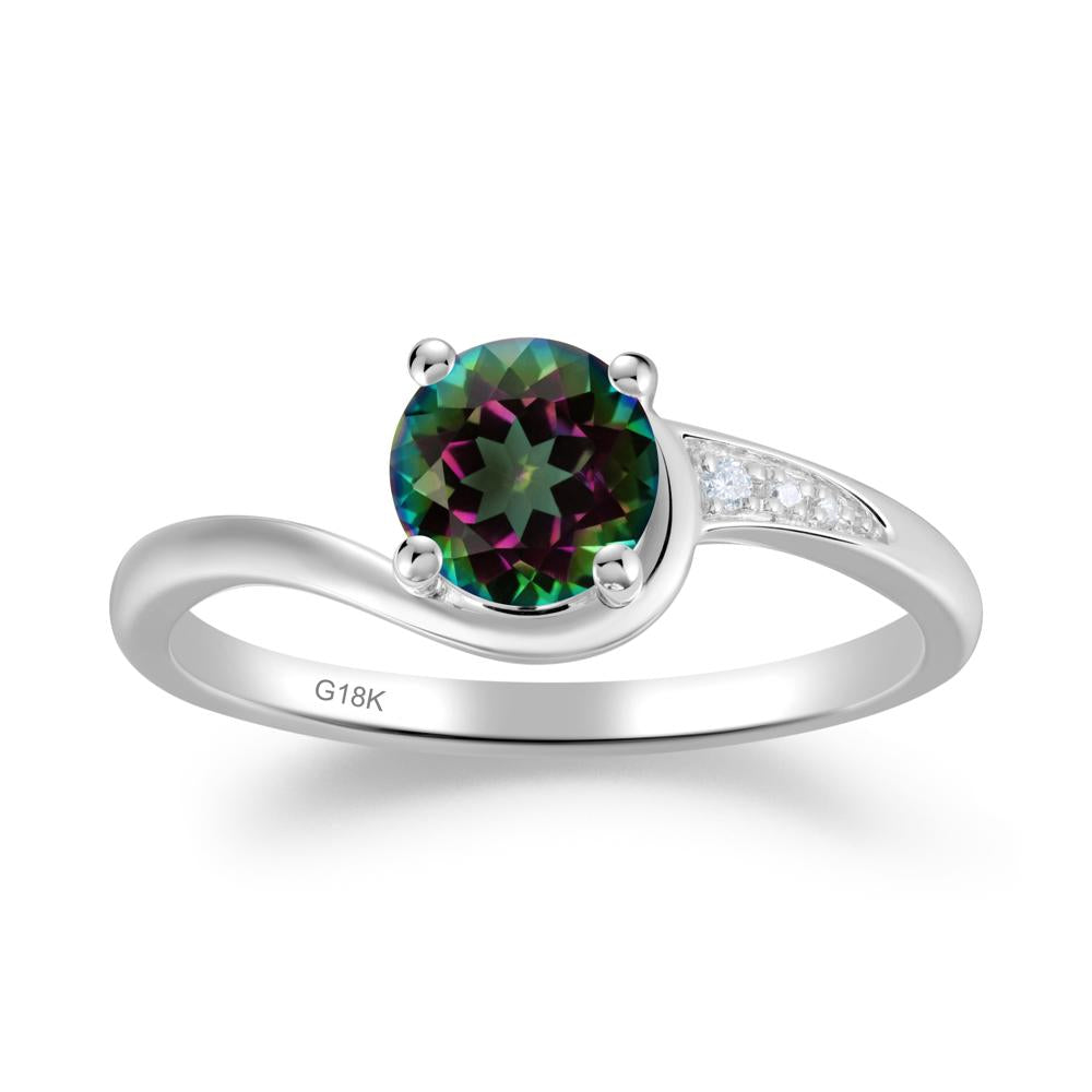Classic Mystic Topaz Wrap Engagement Ring - LUO Jewelry #metal_18k white gold