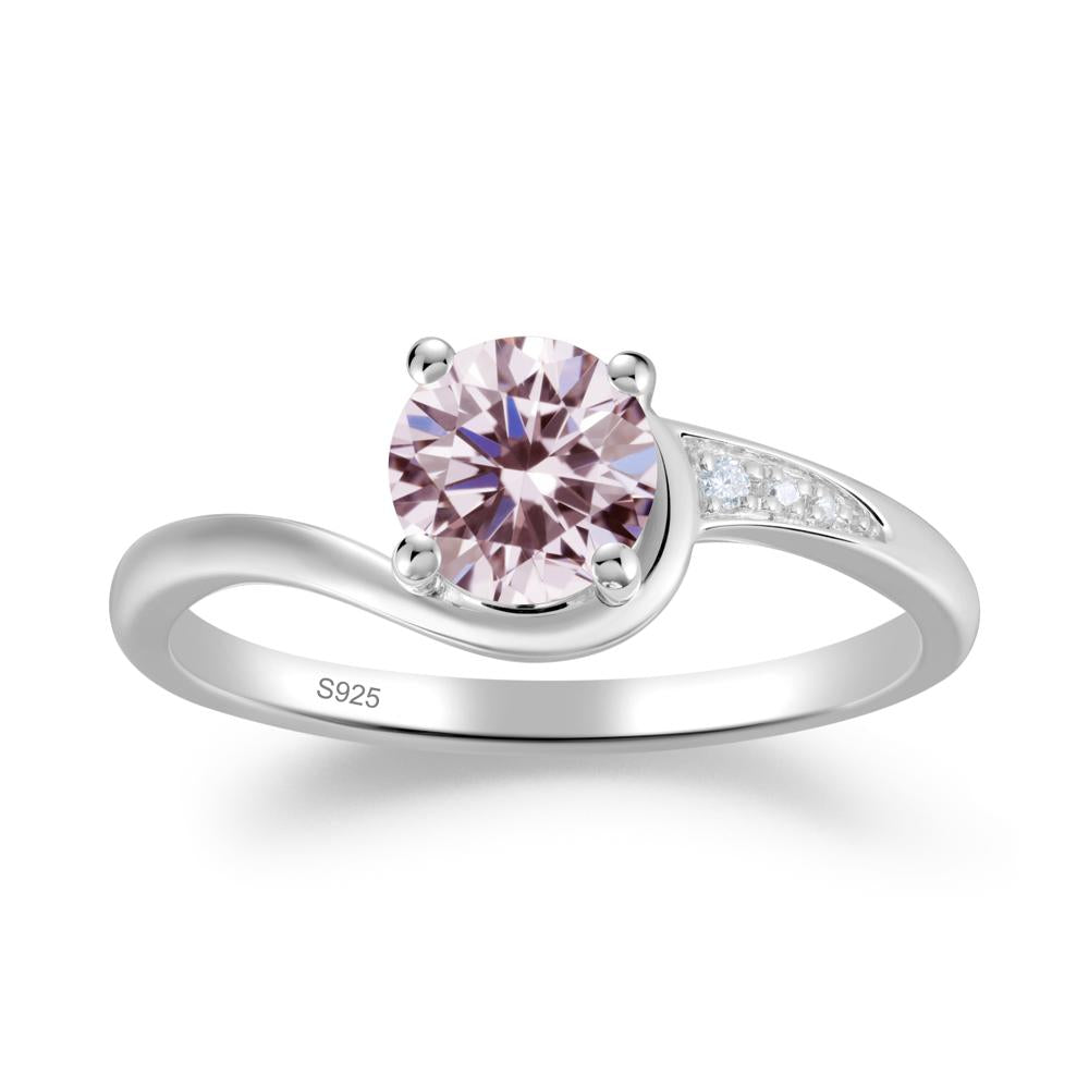 Classic Pink Cubic Zirconia Wrap Engagement Ring - LUO Jewelry #metal_sterling silver