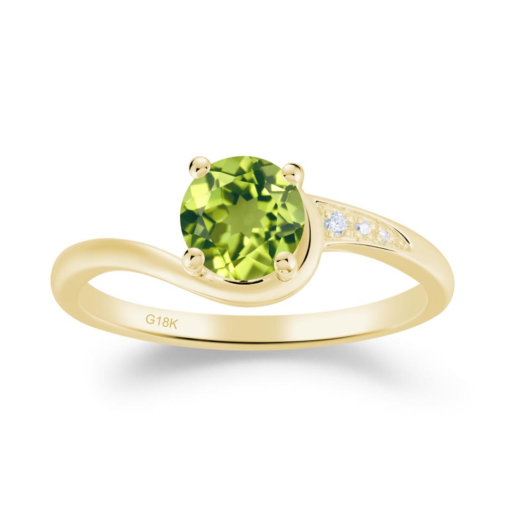 Classic Peridot Wrap Engagement Ring - LUO Jewelry #metal_18k yellow gold