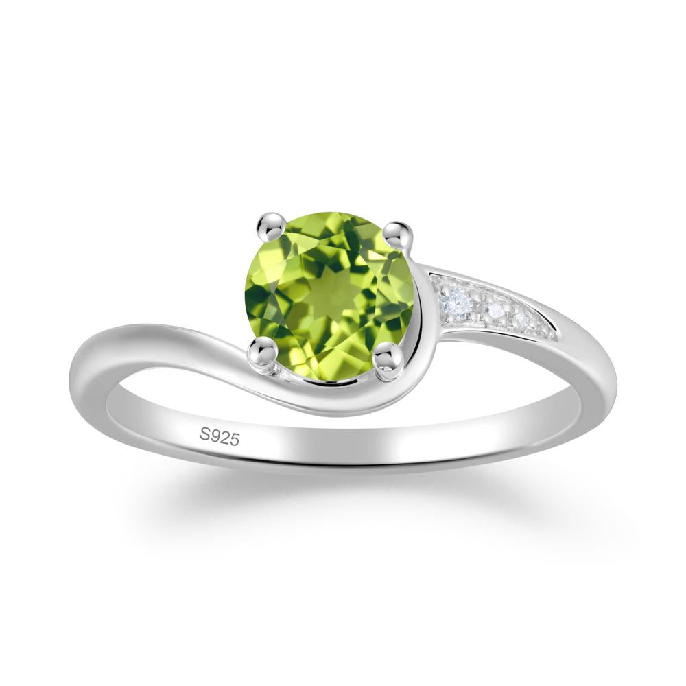 Classic Peridot Wrap Engagement Ring - LUO Jewelry #metal_sterling silver