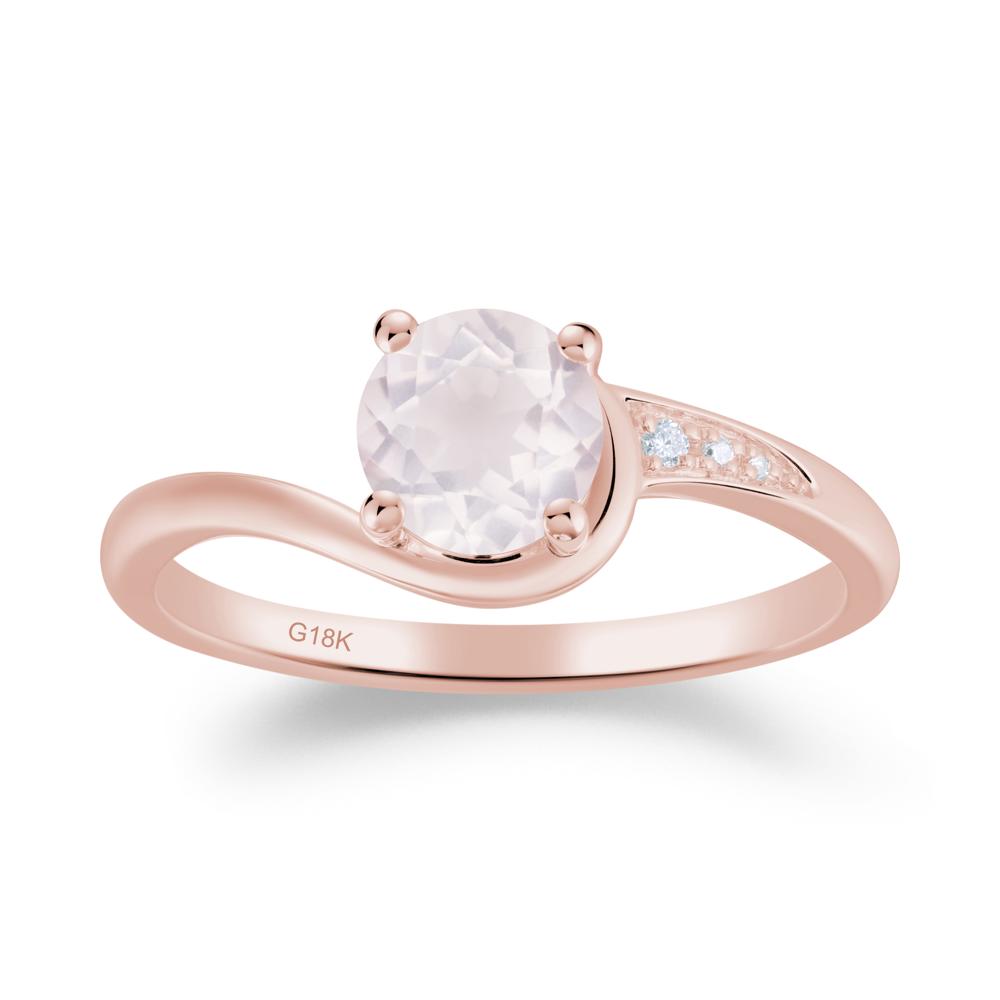 Classic Rose Quartz Wrap Engagement Ring - LUO Jewelry #metal_18k rose gold