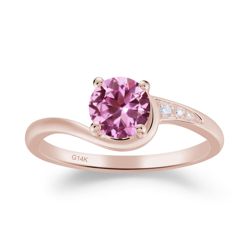 Classic Pink Sapphire Wrap Engagement Ring - LUO Jewelry #metal_14k rose gold
