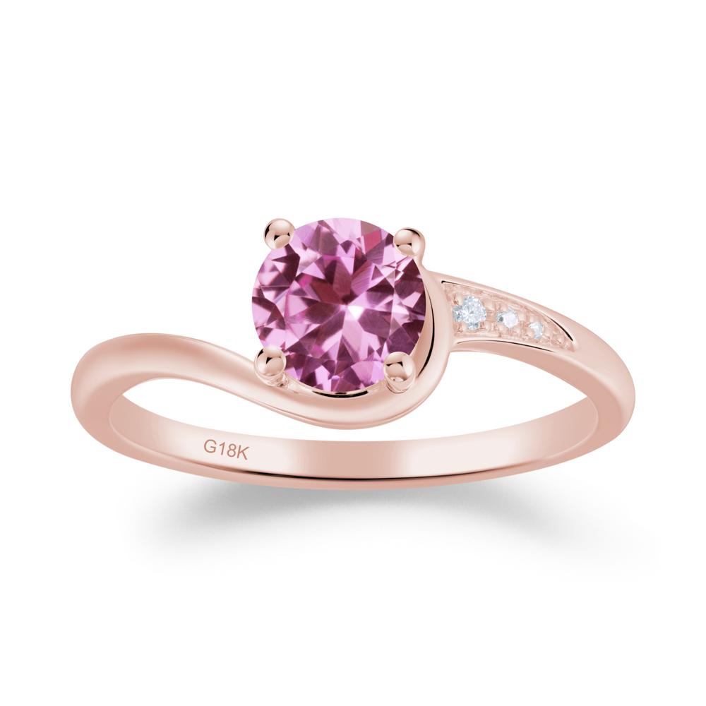 Classic Pink Sapphire Wrap Engagement Ring - LUO Jewelry #metal_18k rose gold