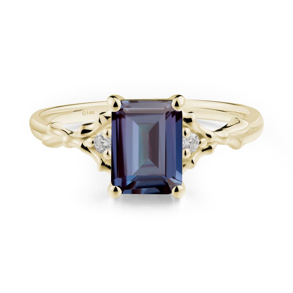 Gothic Thorn Alexandrite Twist Ring for Her - LUO Jewelry #metal_14k yellow gold
