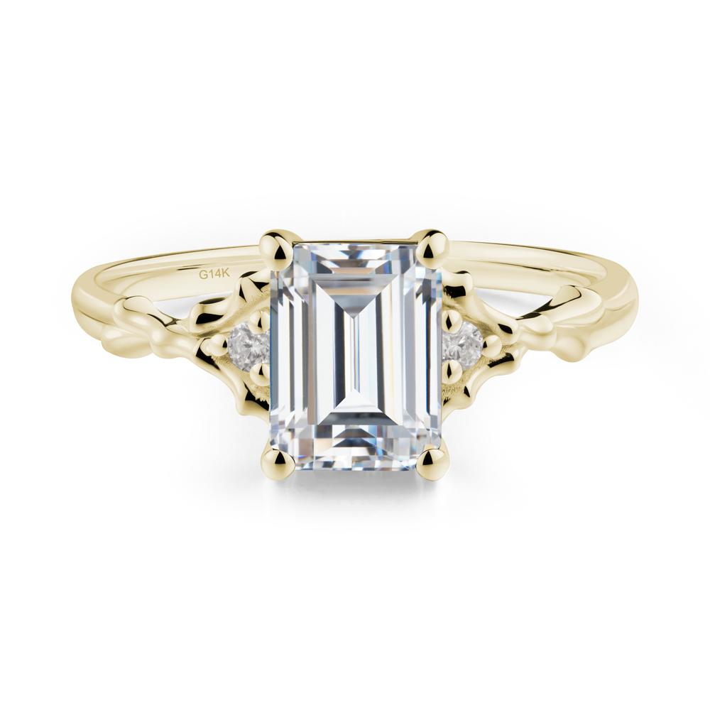 Vintage Thorn Cubic Zirconia Engagement Ring - LUO Jewelry #metal_14k yellow gold