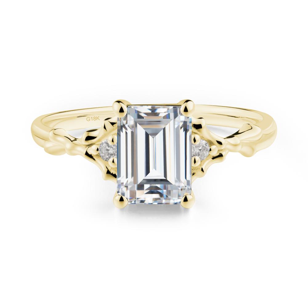 Vintage Thorn Cubic Zirconia Engagement Ring - LUO Jewelry #metal_18k yellow gold