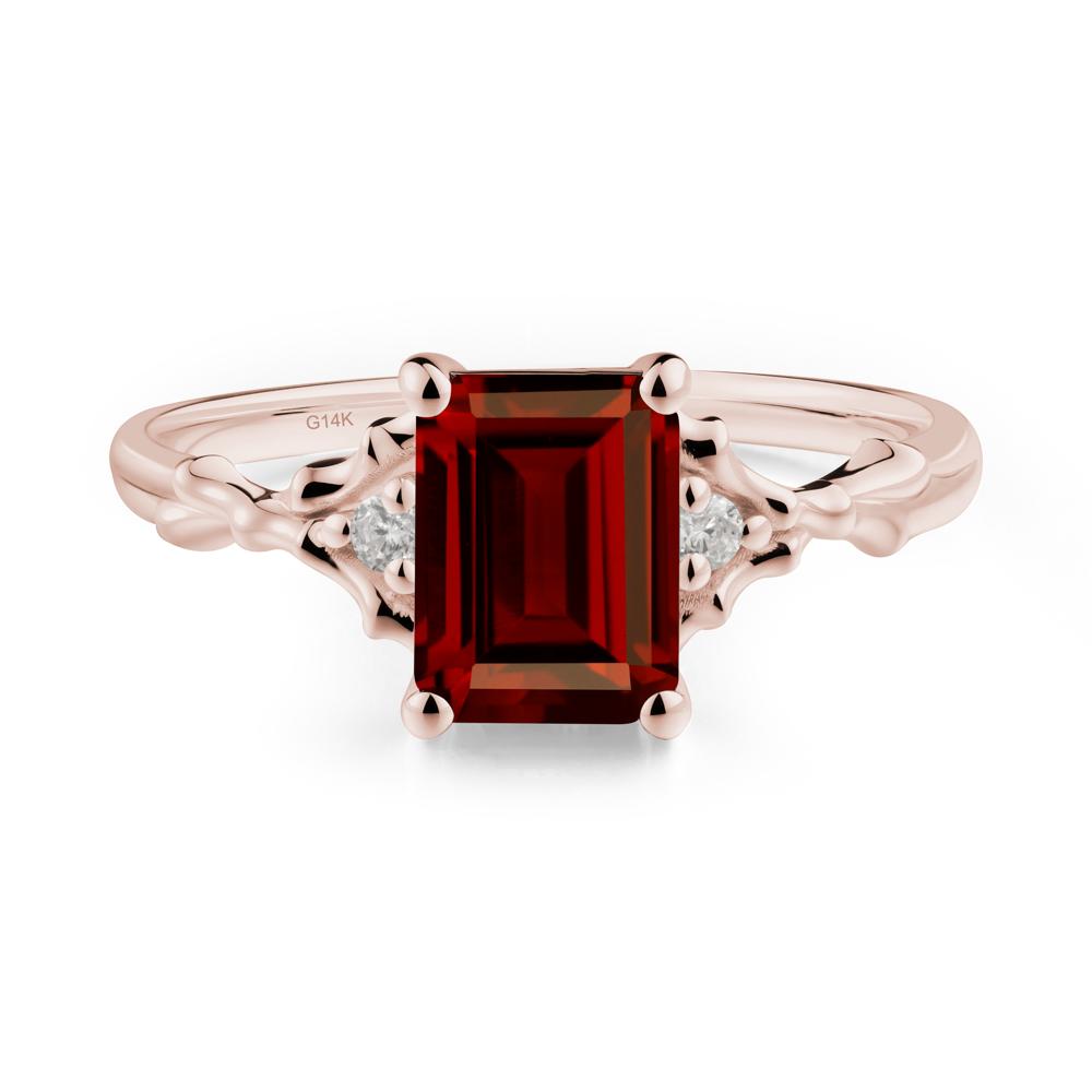 Vintage Thorn Garnet Engagement Ring - LUO Jewelry #metal_14k rose gold
