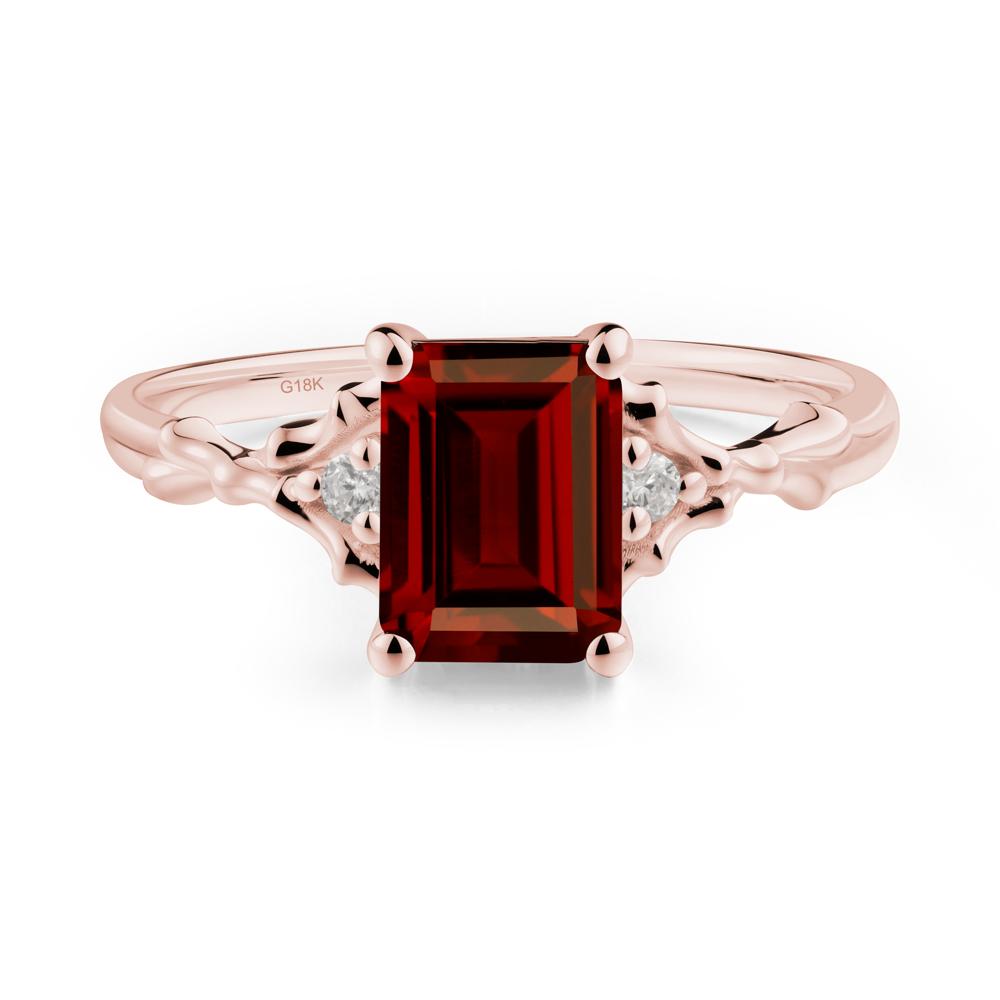 Vintage Thorn Garnet Engagement Ring - LUO Jewelry #metal_18k rose gold