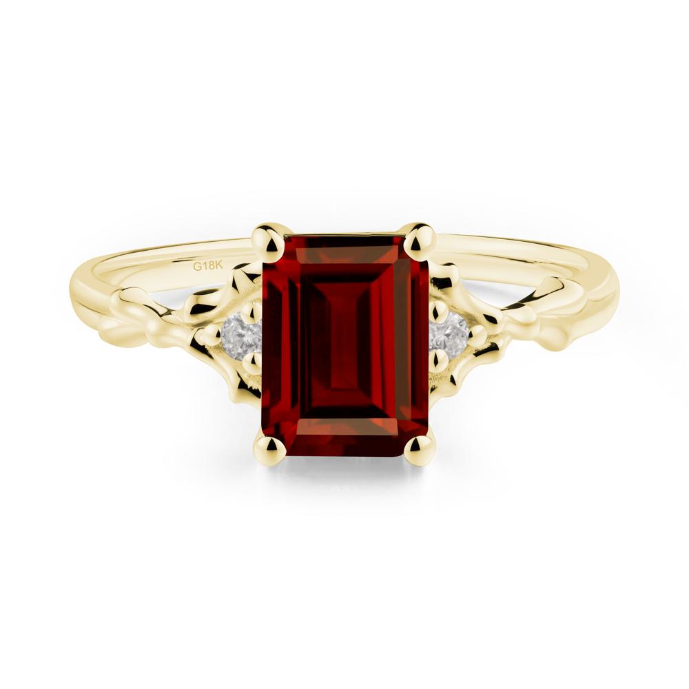 Vintage Thorn Garnet Engagement Ring - LUO Jewelry #metal_18k yellow gold