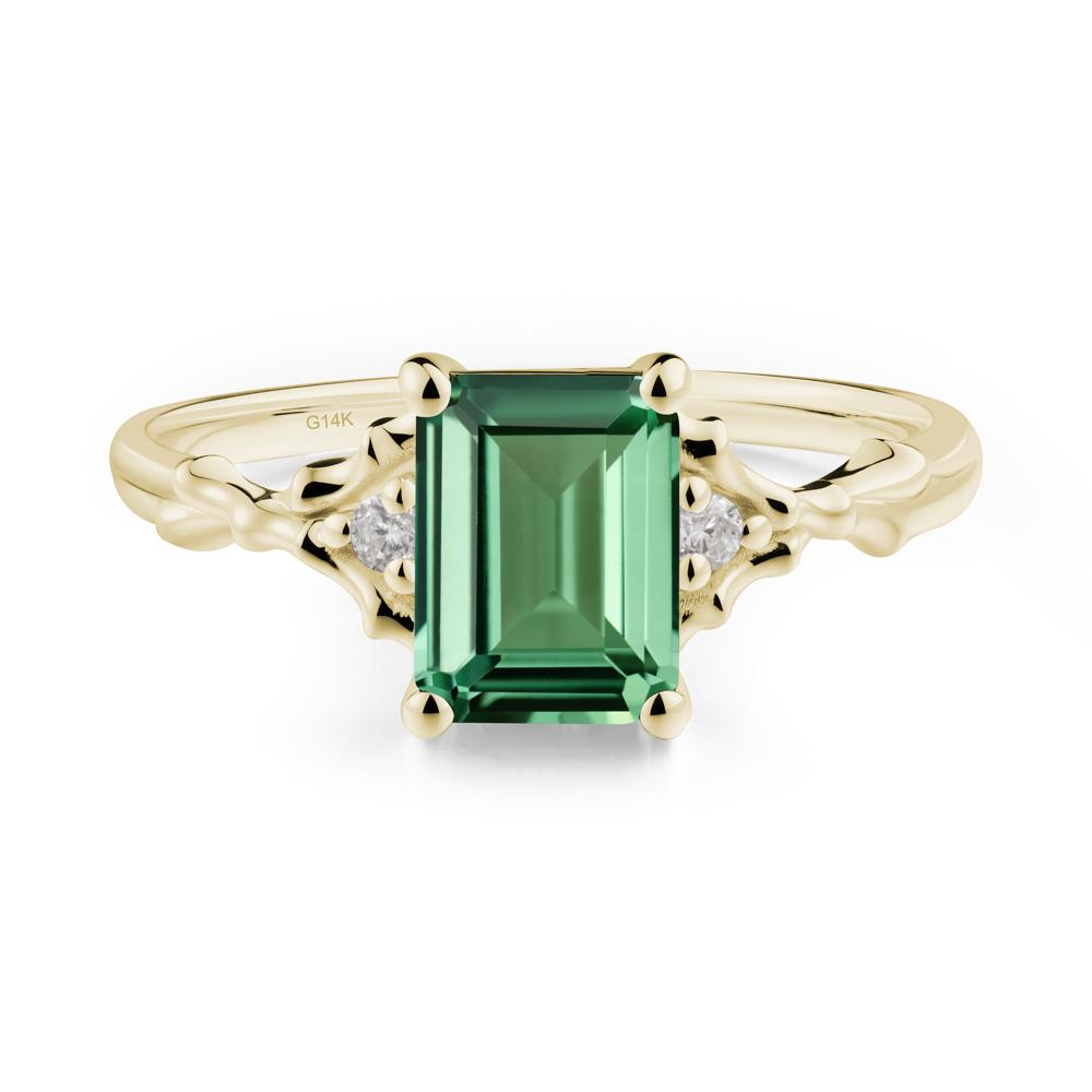 Vintage Thorn Green Sapphire Engagement Ring - LUO Jewelry #metal_14k yellow gold