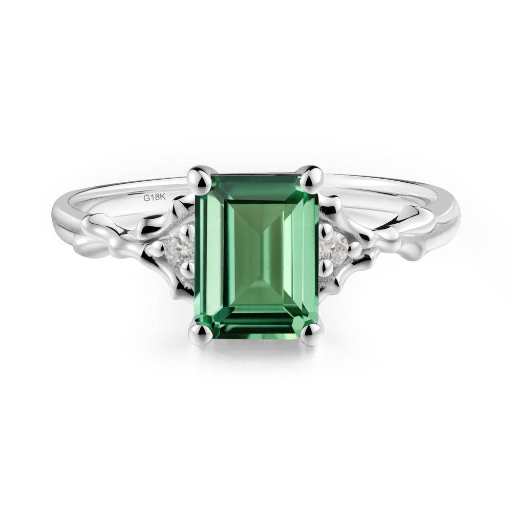 Vintage Thorn Green Sapphire Engagement Ring - LUO Jewelry #metal_18k white gold