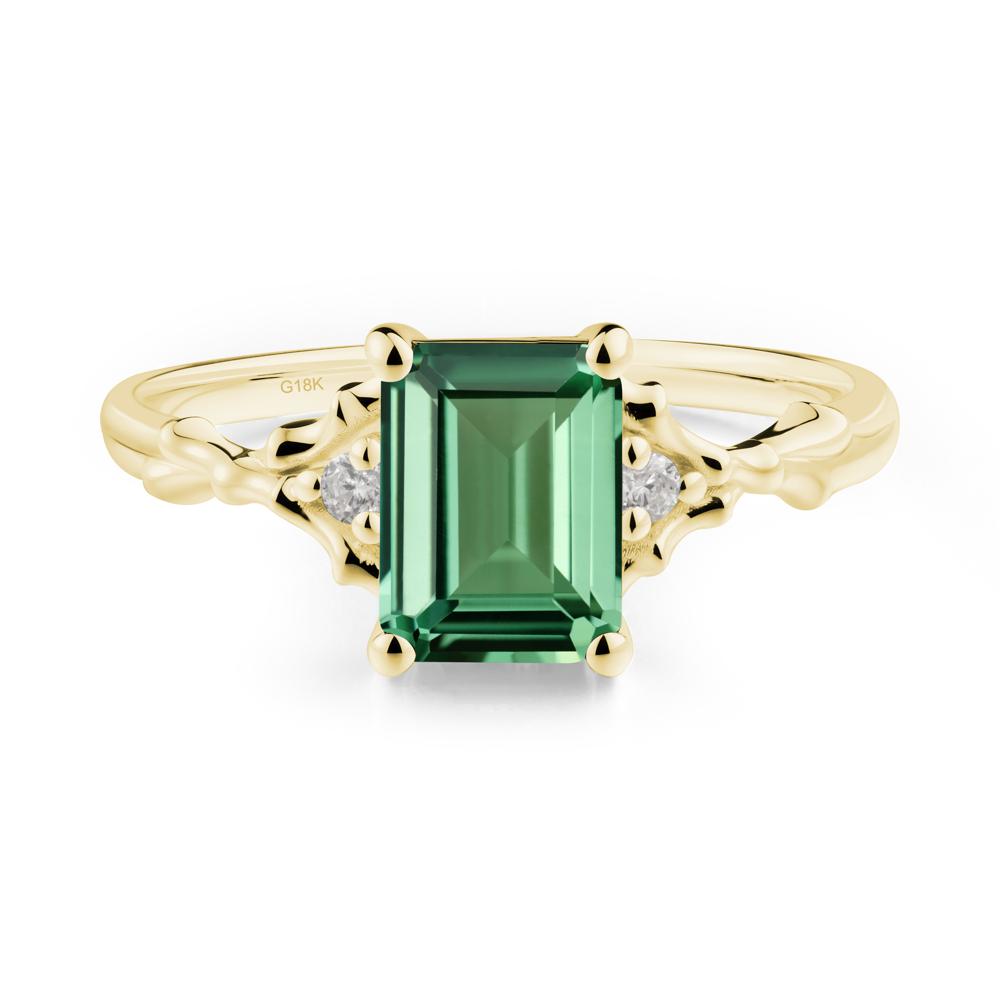 Vintage Thorn Green Sapphire Engagement Ring - LUO Jewelry #metal_18k yellow gold