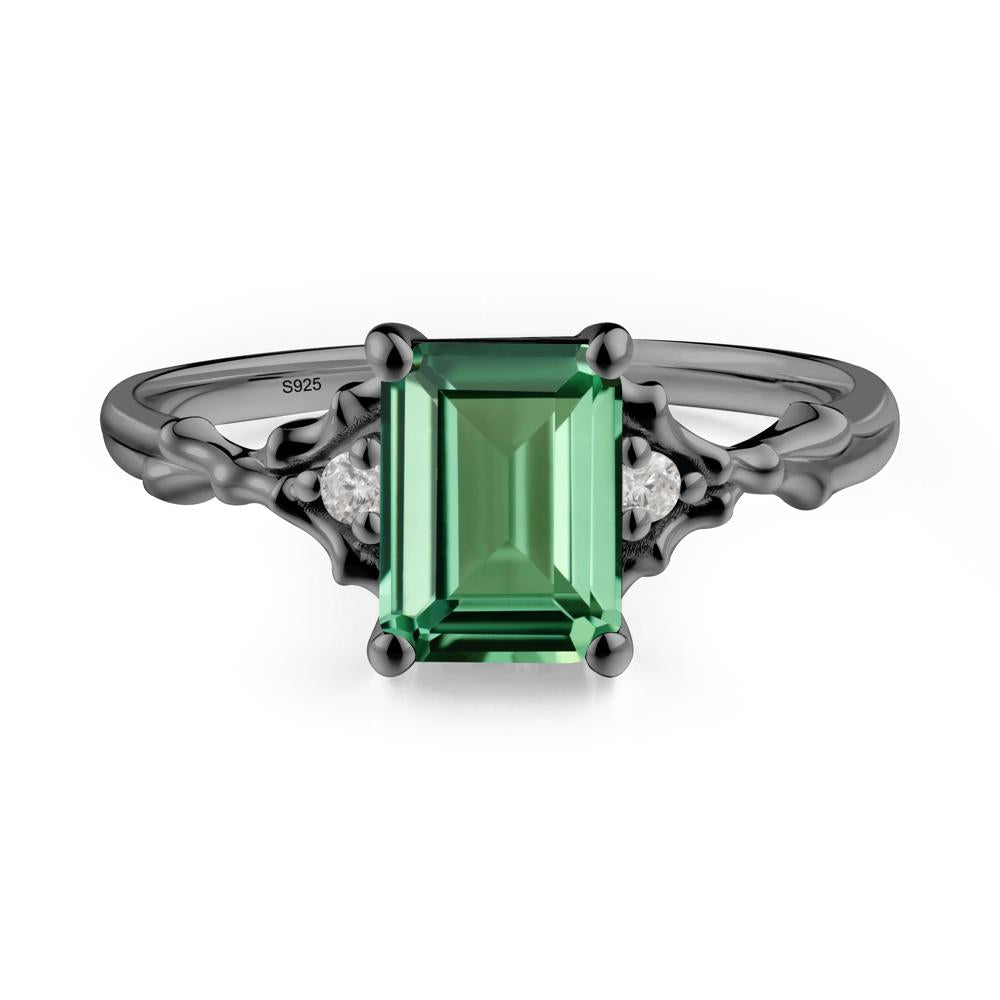 Vintage Thorn Green Sapphire Engagement Ring - LUO Jewelry #metal_black finish sterling silver
