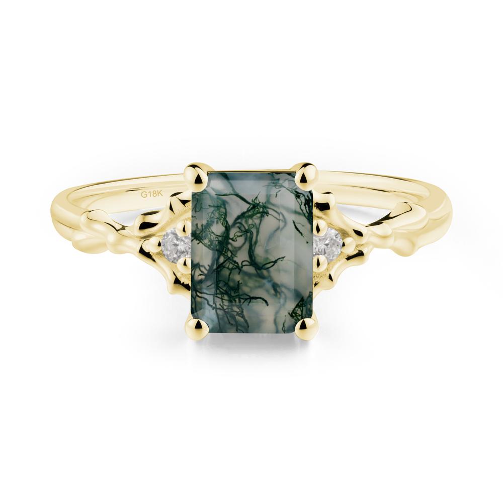 Vintage Thorn Moss Agate Engagement Ring - LUO Jewelry #metal_18k yellow gold