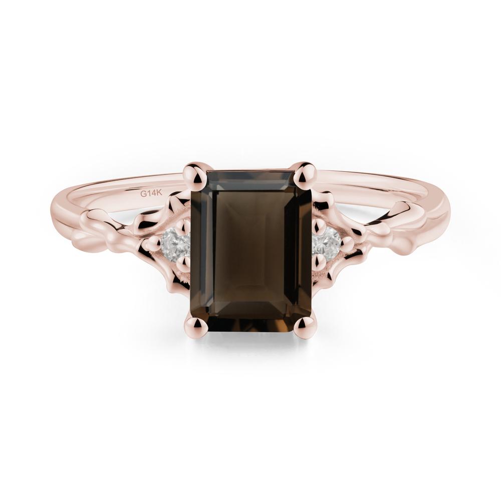 Vintage Thorn Smoky Quartz Engagement Ring - LUO Jewelry #metal_14k rose gold