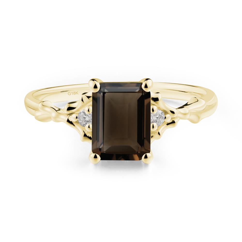 Vintage Thorn Smoky Quartz Engagement Ring - LUO Jewelry #metal_18k yellow gold