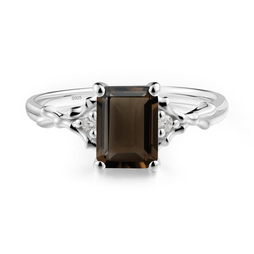 Vintage Thorn Smoky Quartz Engagement Ring - LUO Jewelry #metal_sterling silver