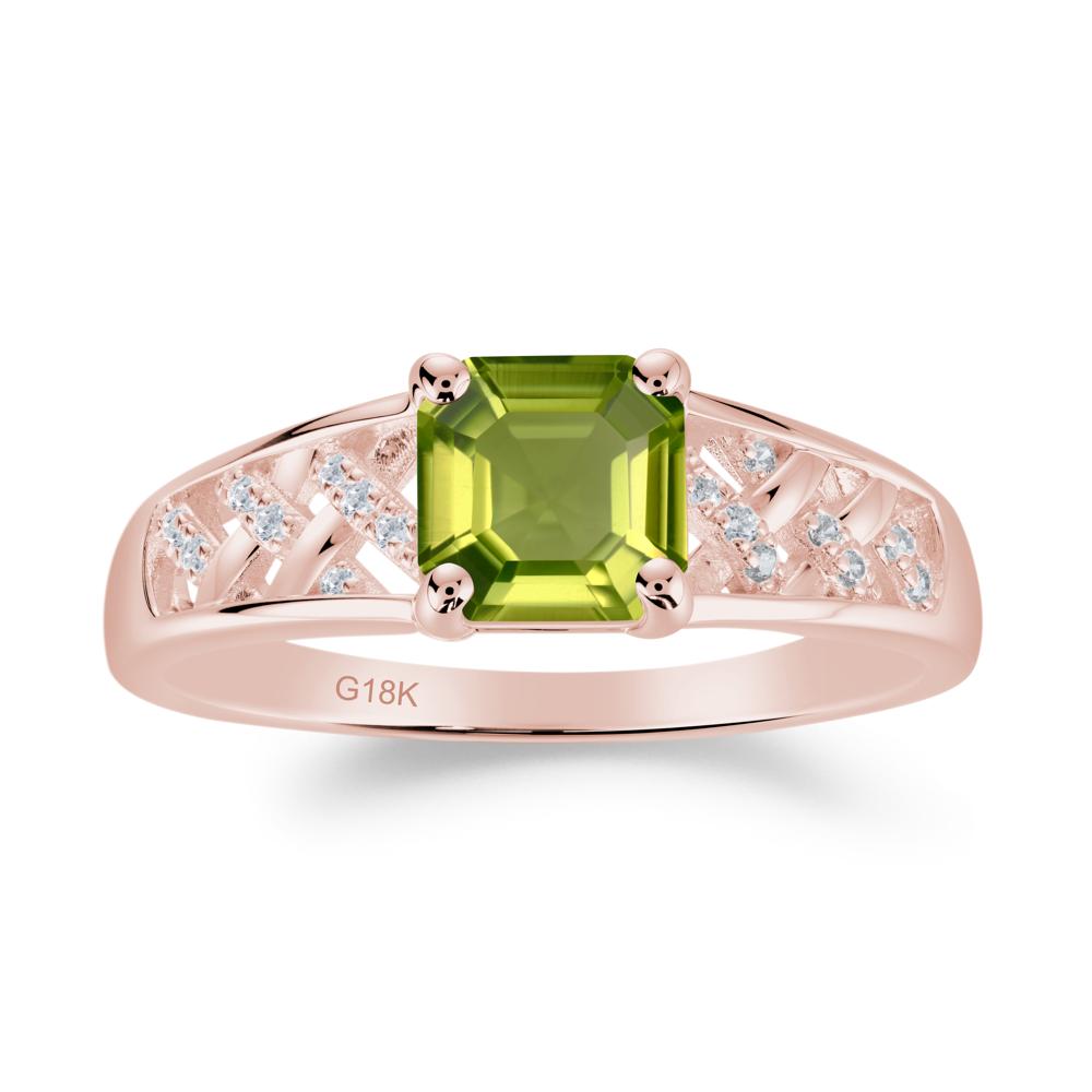 Delicate Peridot Promise Ring - LUO Jewelry #metal_18k rose gold
