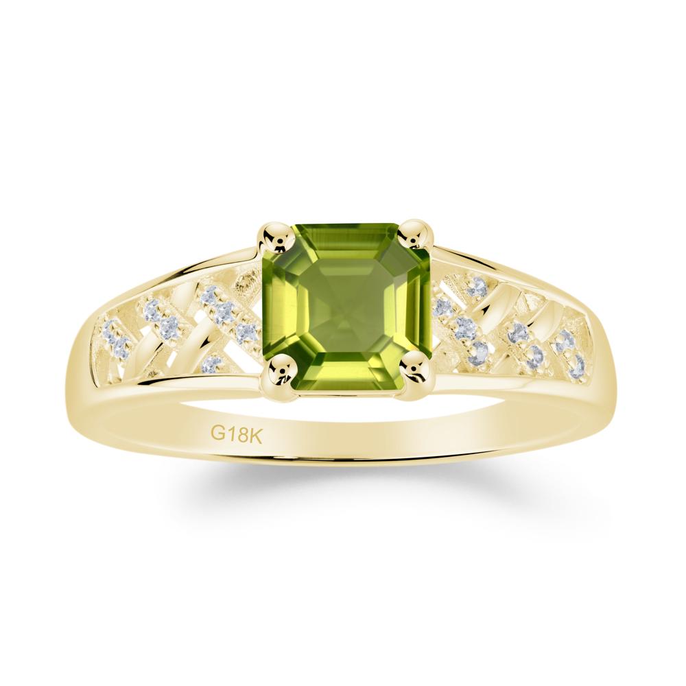 Delicate Peridot Promise Ring - LUO Jewelry #metal_18k yellow gold