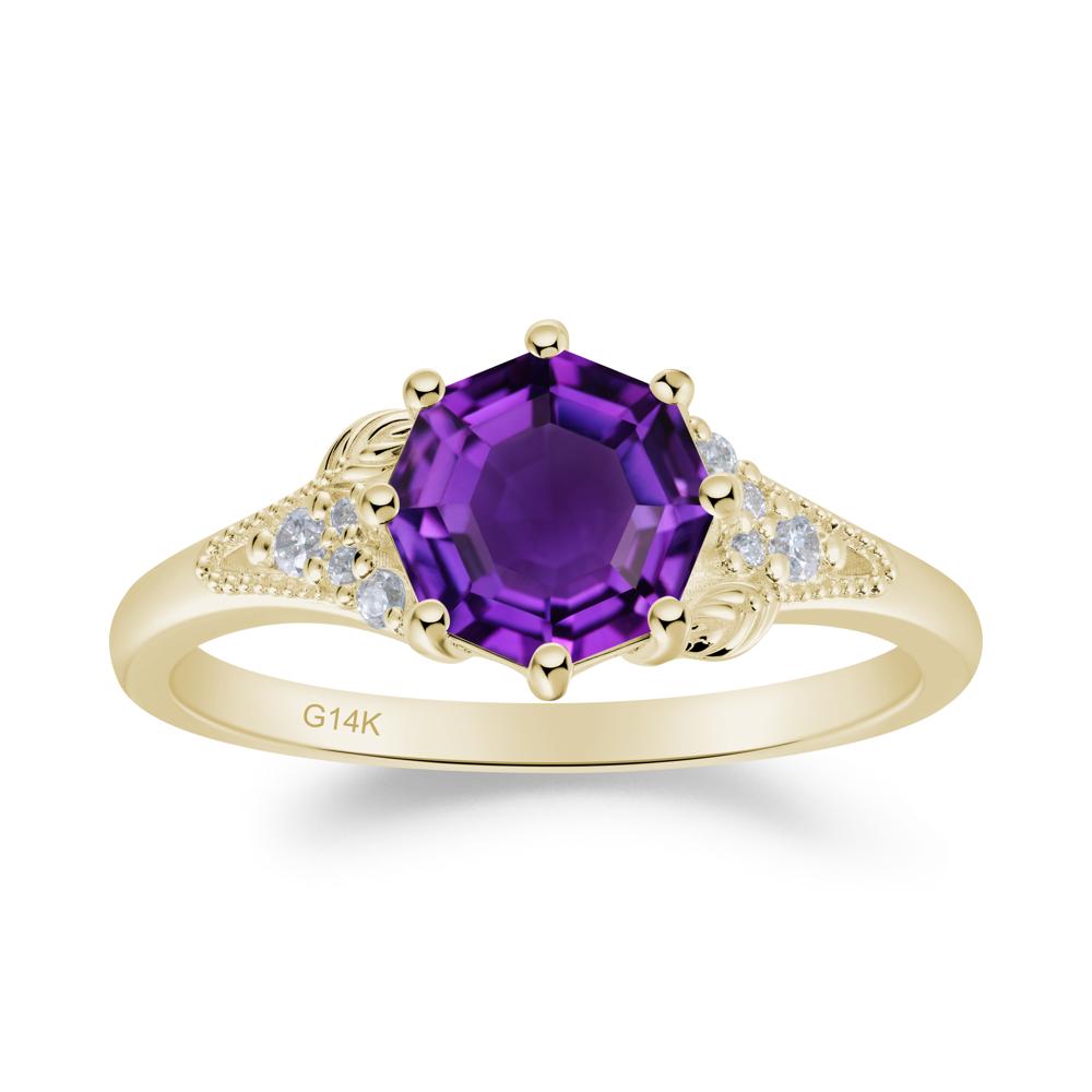 Vinatge Amethyst Promise Ring - LUO Jewelry #metal_14k yellow gold