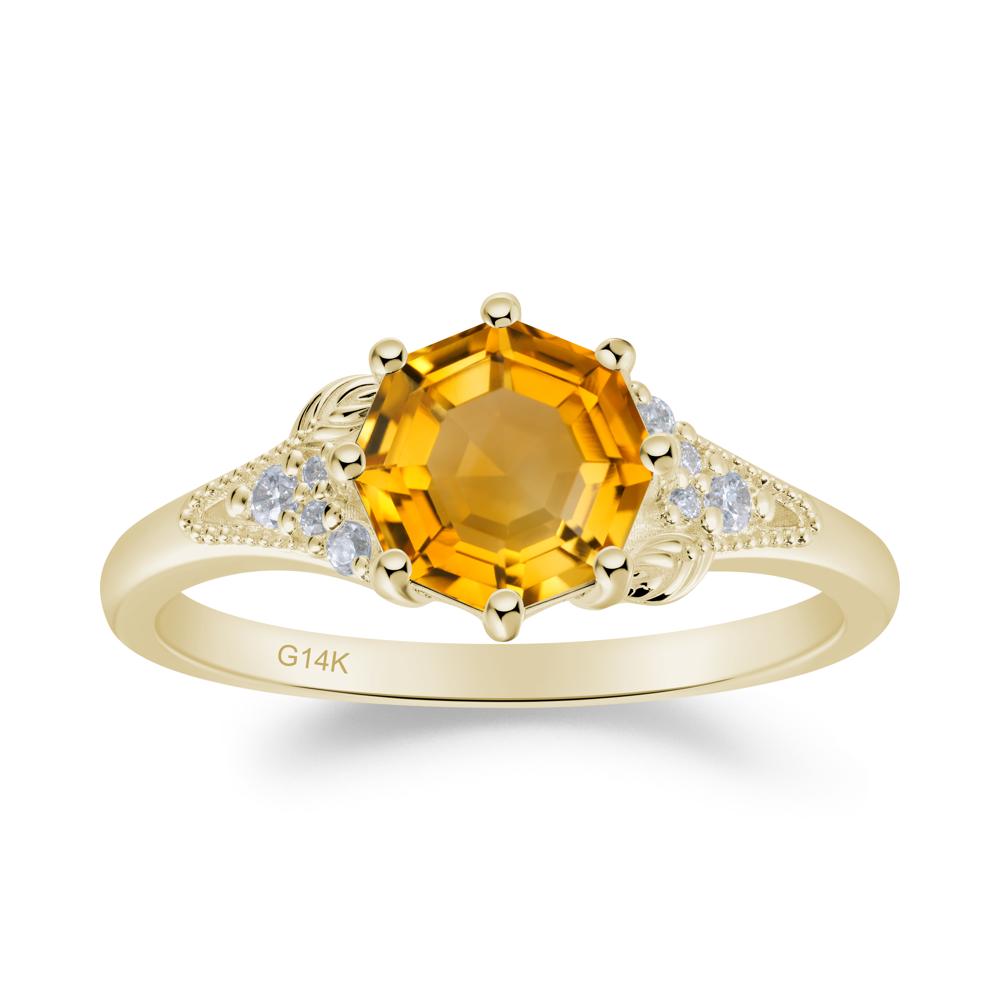 Vinatge Citrine Promise Ring - LUO Jewelry #metal_14k yellow gold