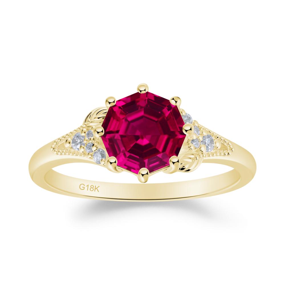 Vinatge Ruby Promise Ring - LUO Jewelry #metal_18k yellow gold