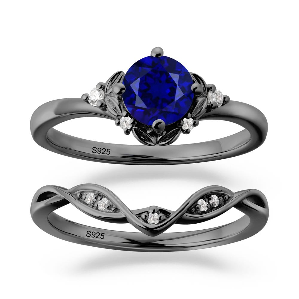Nature Inspired Leaf and Vine Emerald Ring Set - LUO Jewelry #gemstone_Sapphire